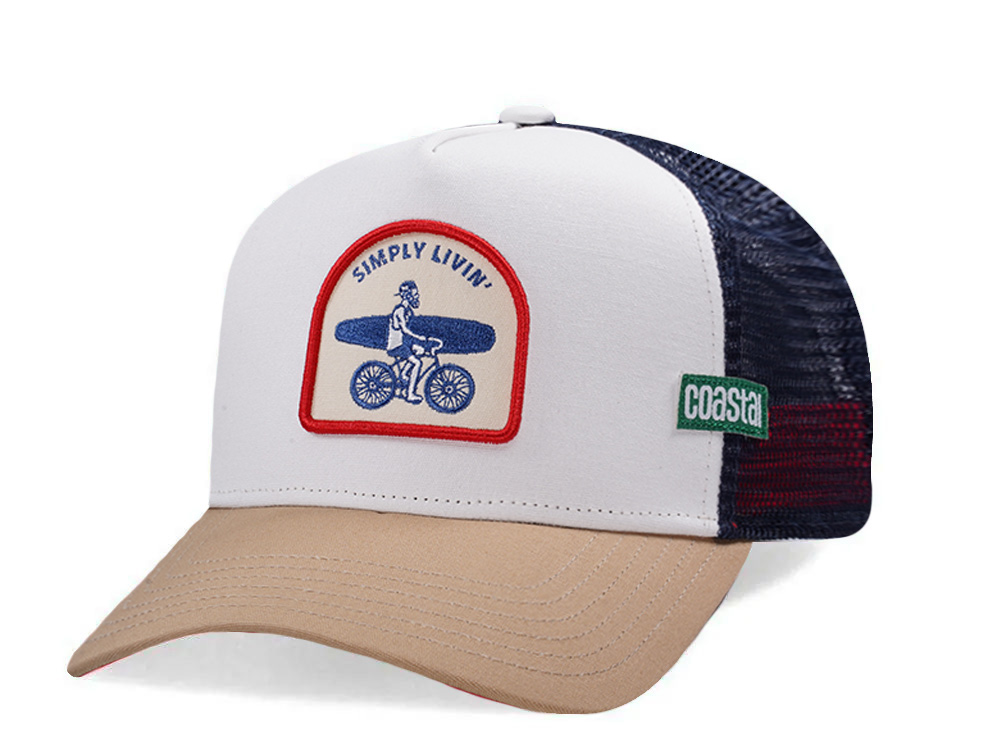 Djinns HFT Simply Livin White Coastal Edition Trucker Snapback Cap