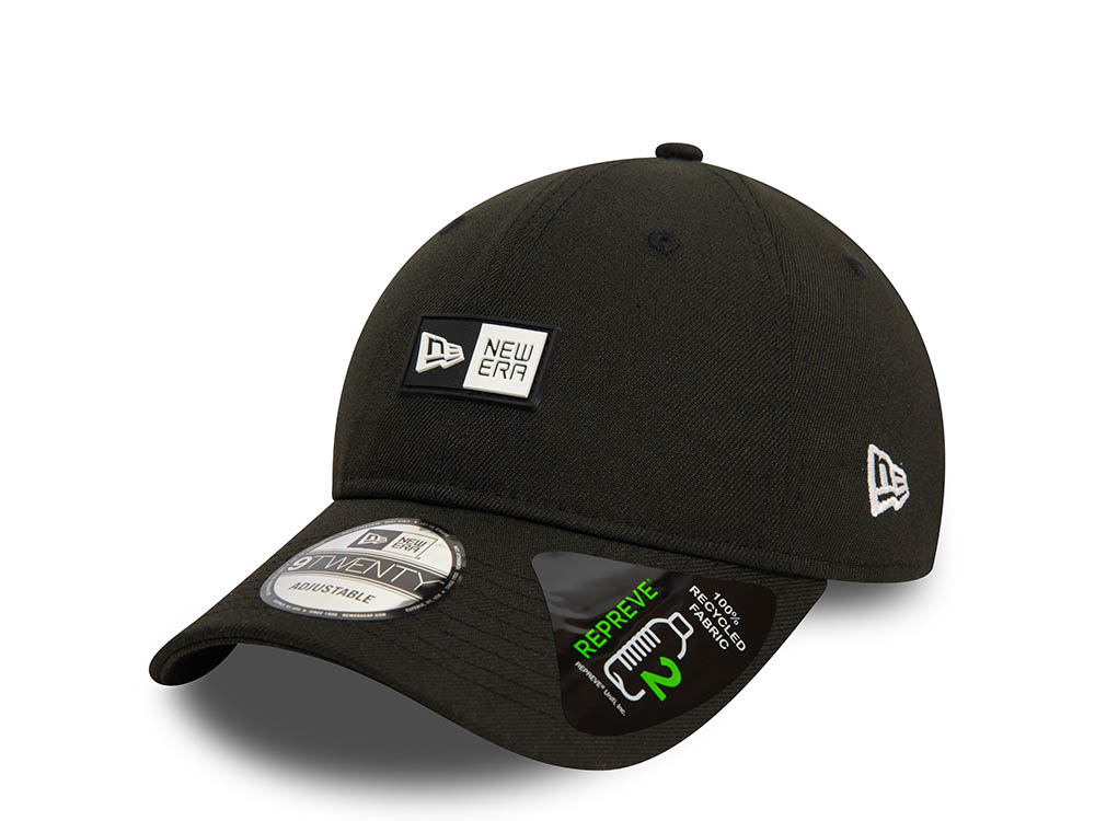 New Era Classic Logo Black and White 9Twenty Strapback Cap