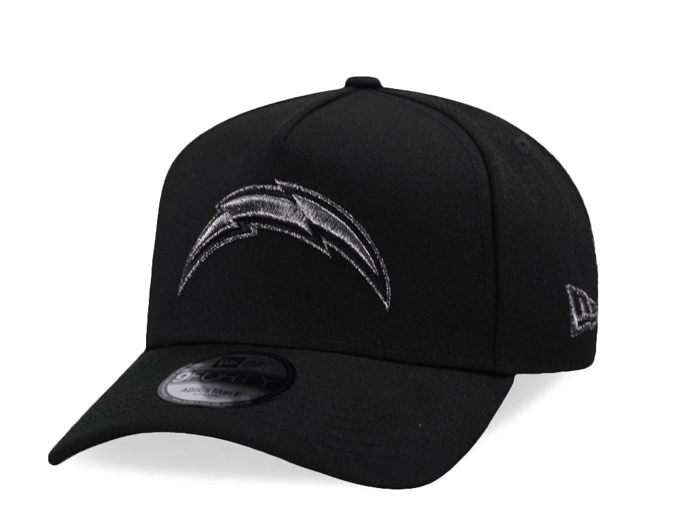 New Era Los Angeles Chargers Classic Black Prime Edition 9Forty A Frame Snapback Cap
