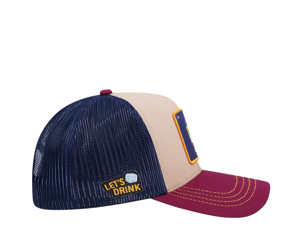 Capslab Cocktails B52 Navy Beige Burgundy Trucker Snapback Cap