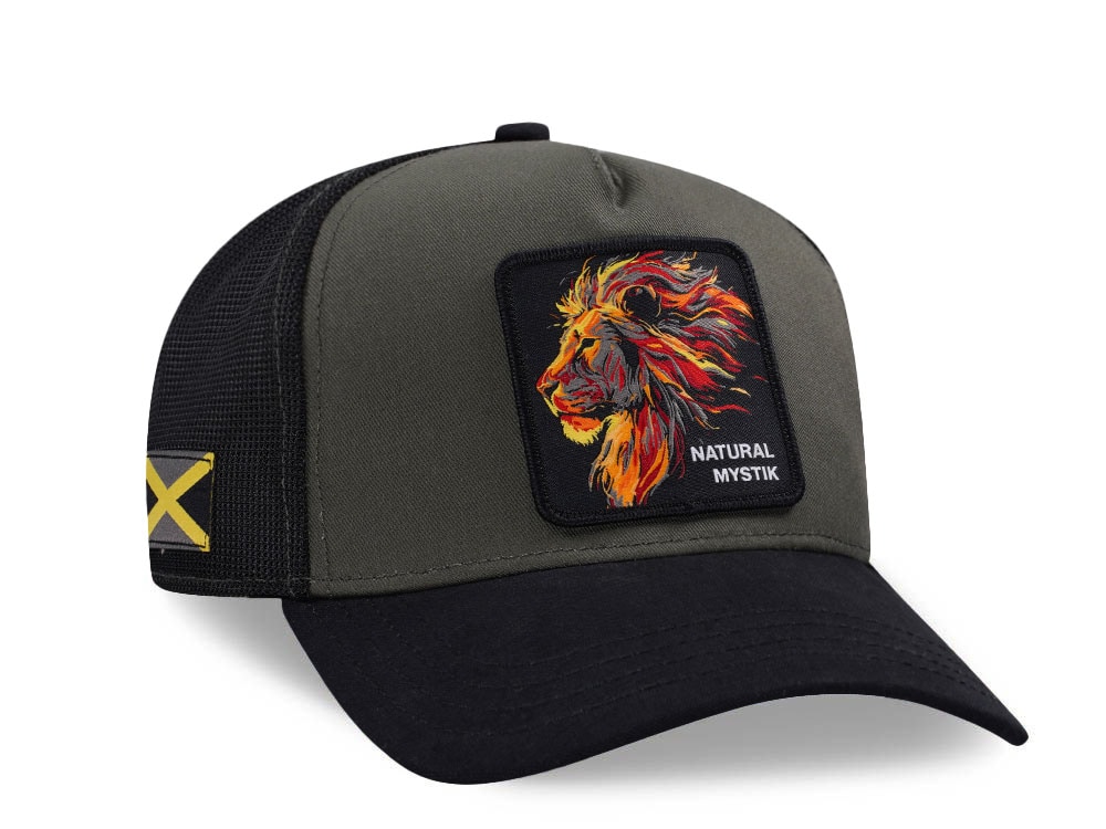 Capslab Natural Mystik Lion Trucker Snapback Cap