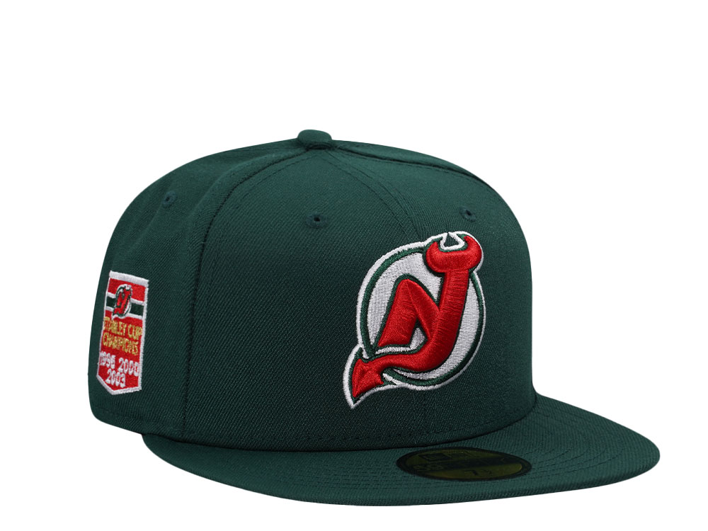 New Era New Jersey Devils Dark Green Champions Banner Edition 59Fifty Fitted Cap