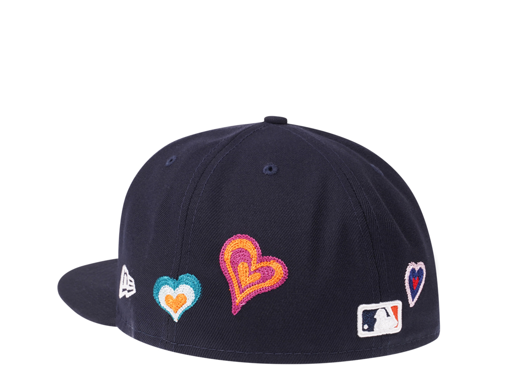 New Era Detroit Tigers Navy Chainstitchheart Edition 59Fifty Fitted Cap
