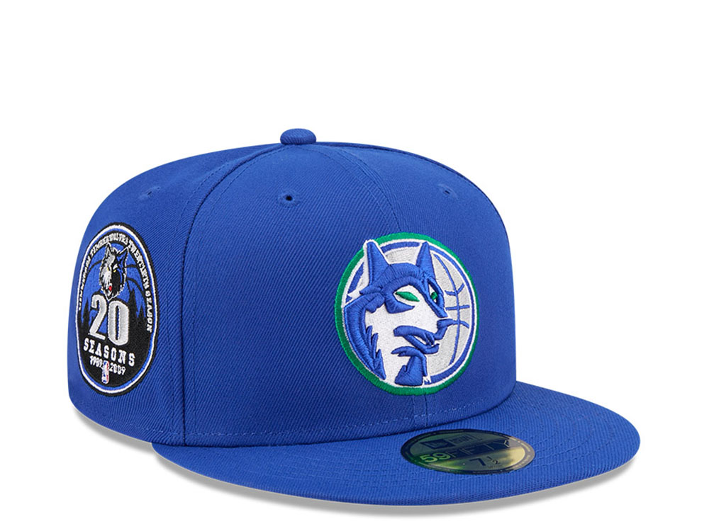 New Era Minnesota Timberwolves HWC 20th Anniversary Blue 59Fifty Fitted Cap
