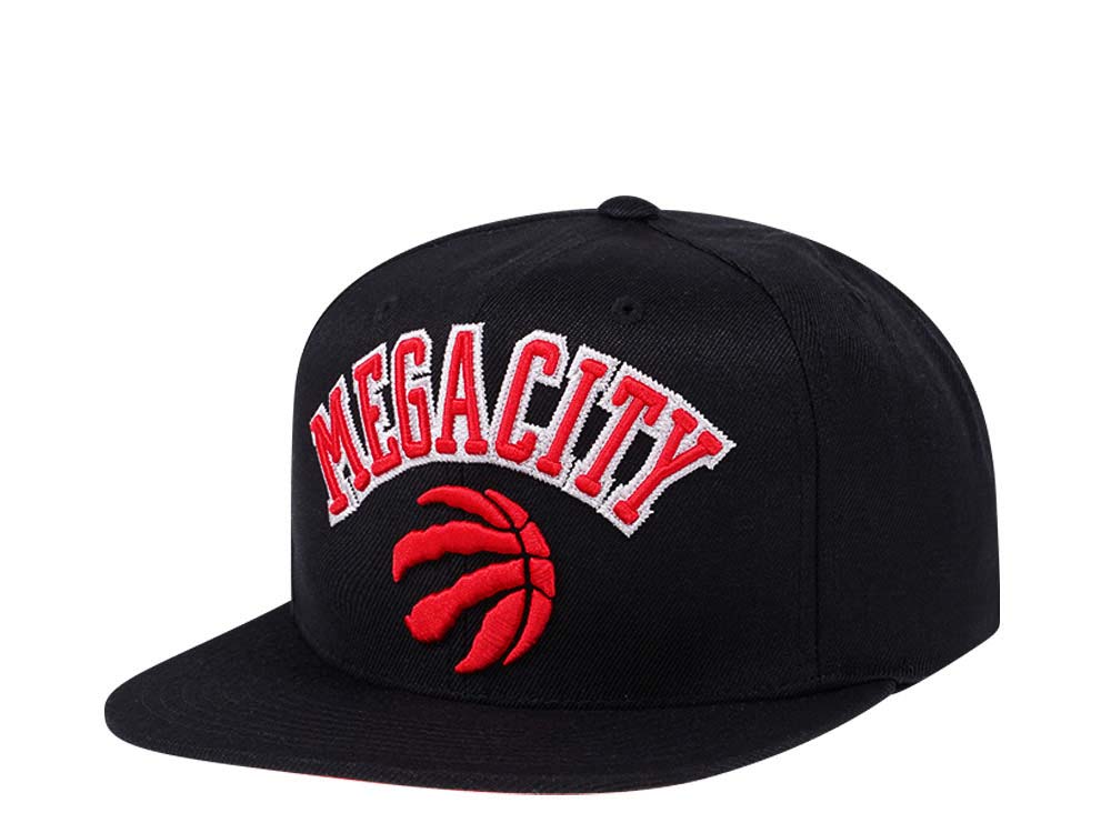 Mitchell & Ness Toronto Raptors Black Zig Zag Satin Undervisor Snapback Cap